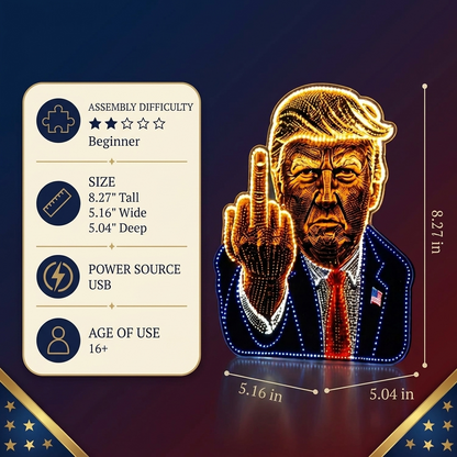 Trump LED Glowing Middle Finger Display